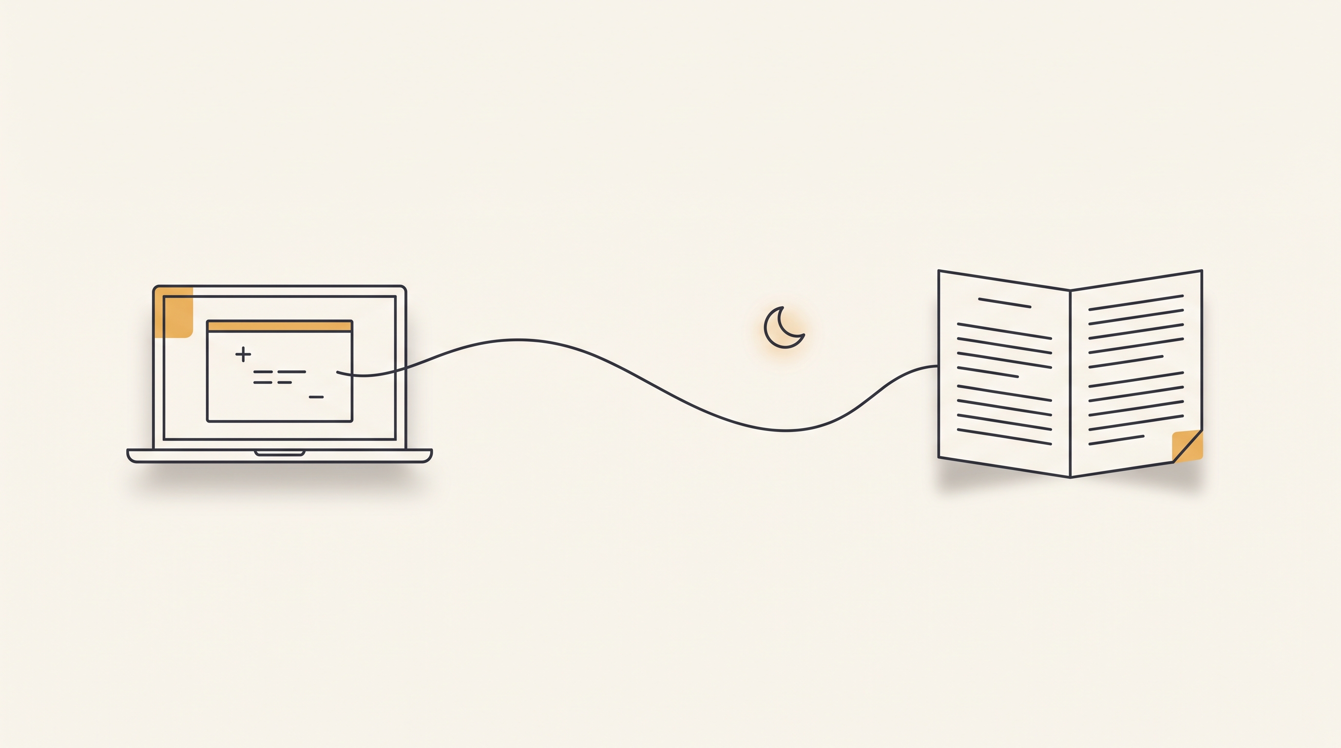 A shipped commit flowing into a finished script overnight